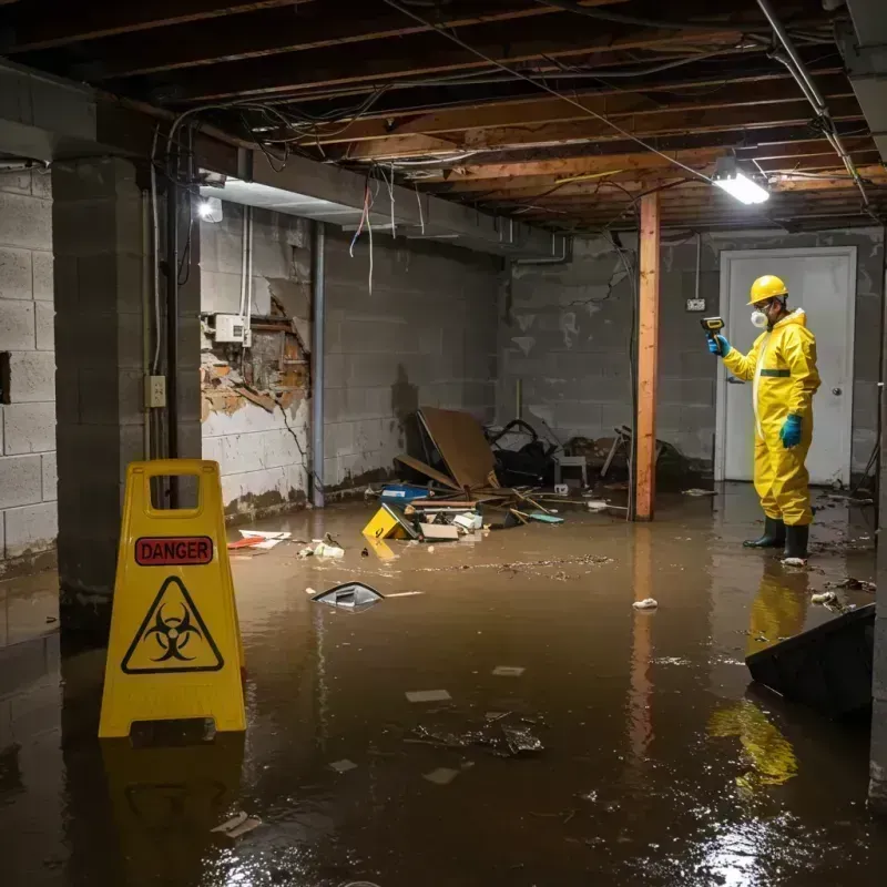 Flooded Basement Electrical Hazard in Lyons, IL Property